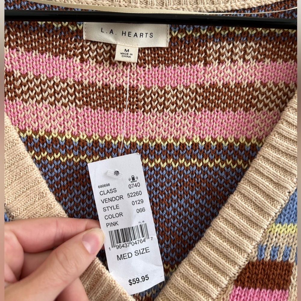 PAC SUN / LA Hearts 💕 Color Block Cardigan 🌈 - Picture 4 of 8
